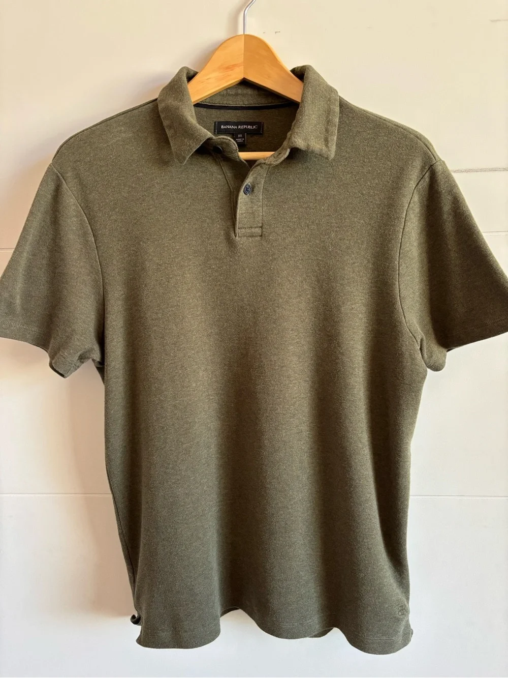Banana Republic Men’s Soft Olive Green Polo Shirt